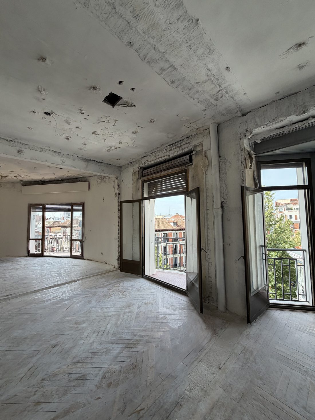 Street-facing rooms with balconies