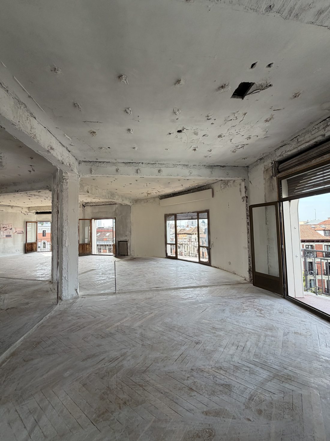 Open space after demolition, ready for a new layout
